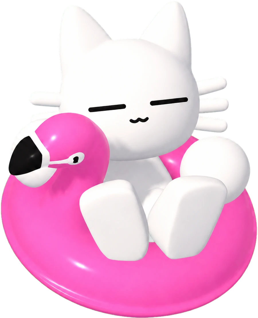 floaty in his flamingo ring